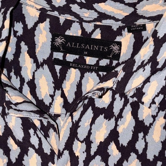 Allsaints Catamere Short Sleeve Viscose Shirt - Picture 5 of 7